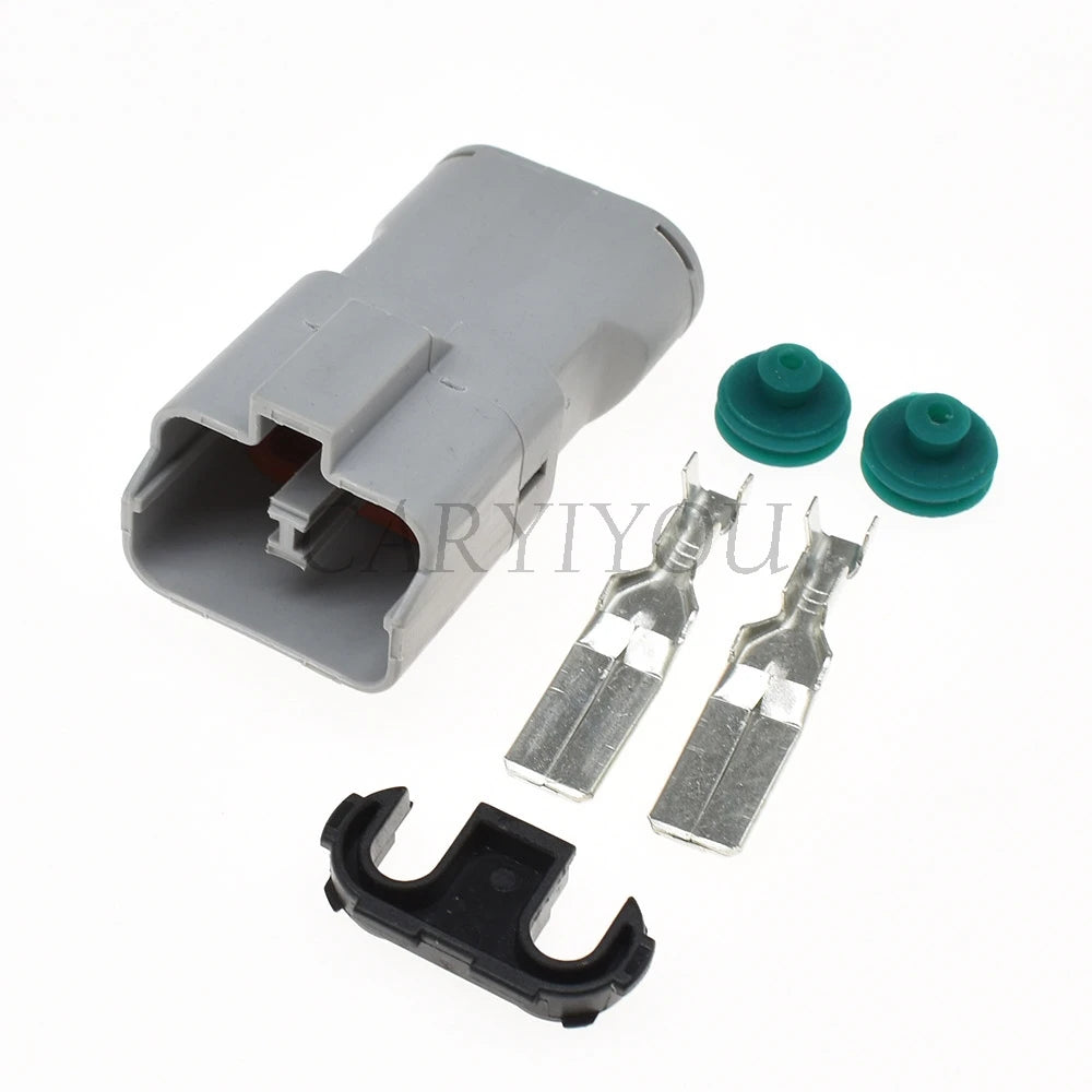 2 Pin 9.5mm Automotive Waterproof Wire Harness Plug Grey Male Female Connector Compatible with 7222-4220-40 and 7123-4220-40