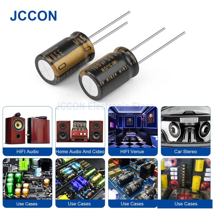 Aluminum Electrolytic Audio Capacitor 25µF-100µF for HiFi Speaker & Amplifier Circuits