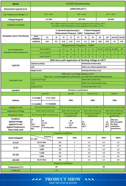 Aluminum Electrolytic Capacitor High Frequency Low ESR 25V–450V 68uF–10000uF