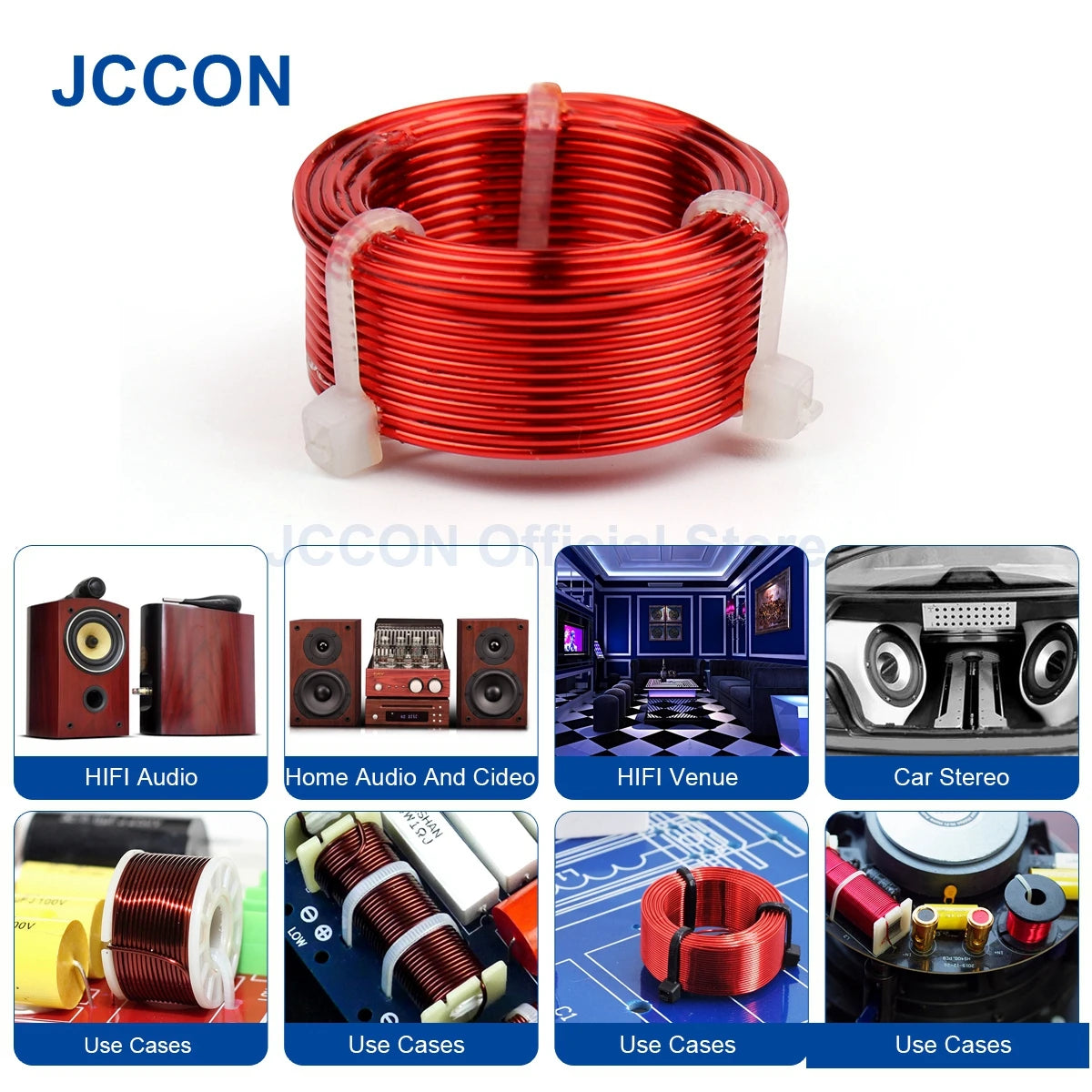 0.8mm Oxygen-Free Copper Air Core Inductor Coil for Speaker Crossover HiFi Audio Frequency Divider