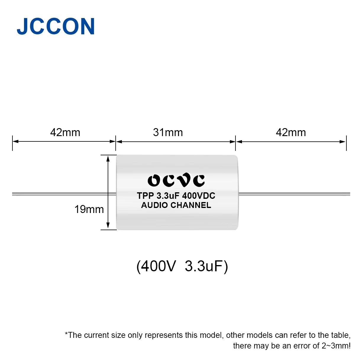 400V MXP Polypropylene Audio Capacitor 1.5µF-10µF for HiFi Frequency Divider & Speaker Applications