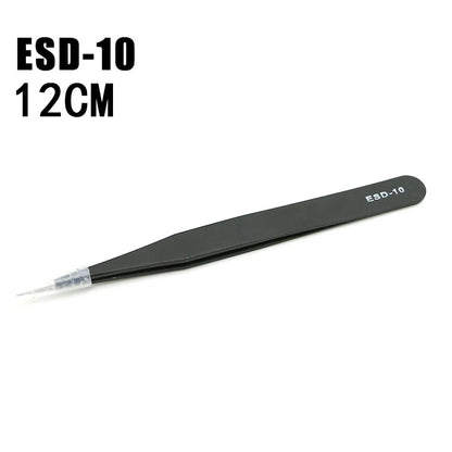 1.5mm Anti-Static Stainless Steel Tweezers – ESD Precision Set for Mobile Phone Repair