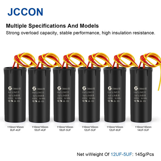 CBB60 Dual Start Capacitor 6µF+4µF for Washing Machine Motors