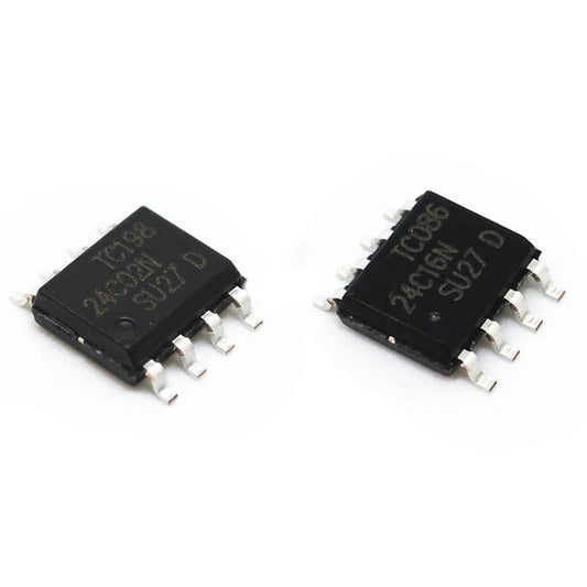10PCS EEPROM IC Chip Set 24C01 to 24C512 and 93C46 to 93C86 SOP8 Serial Memory Integrated Circuits