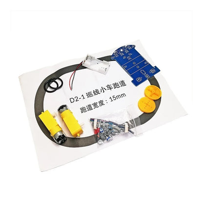 D2-1 Smart Car DIY Kit – Intelligent Line Tracking TT Motor Patrol Robot Electronics
