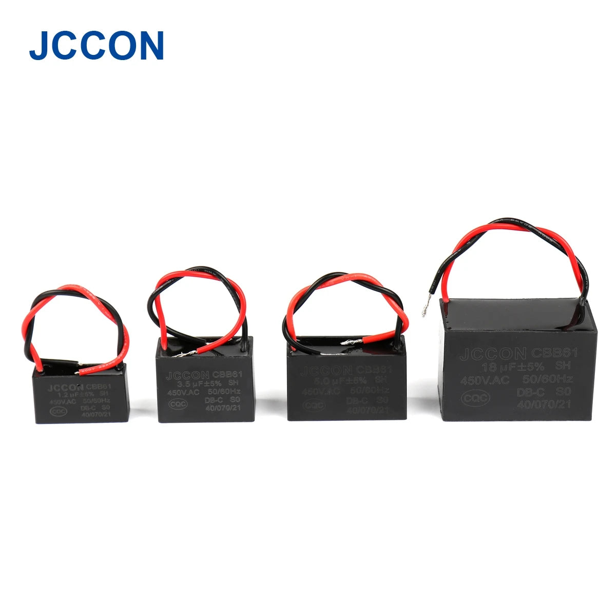 CBB61 Fan Start Capacitor for Ceiling and Table Fans, Motor Terminal Capacitor 1uF–4.5uF 450V