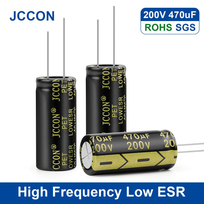 Aluminum Electrolytic Capacitor 200V 470uF High Frequency Low ESR Low Resistance