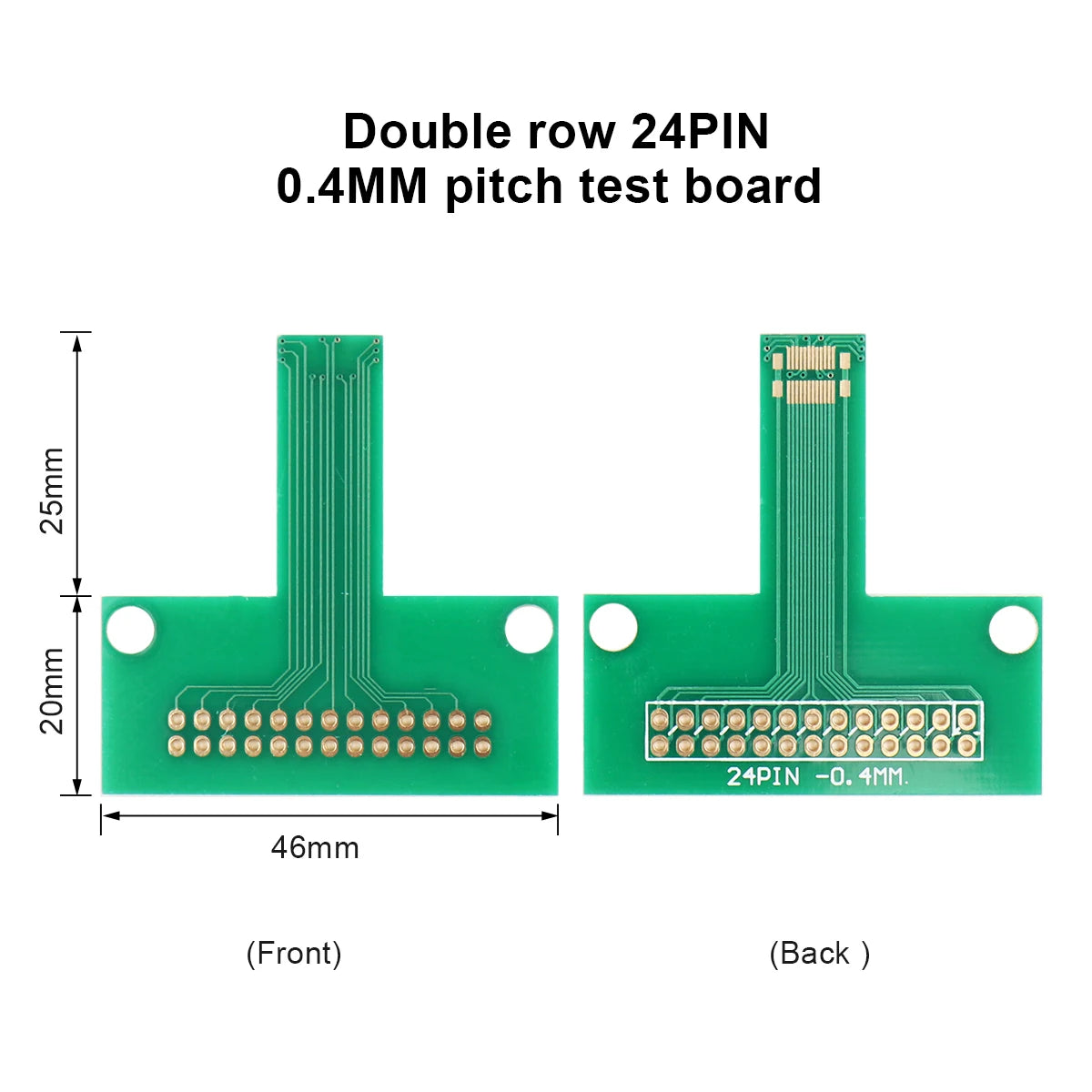 10P–30P Double-Row Test Adapter Board for LCM TFT LCD PCB 2.0mm/2.54mm Connector