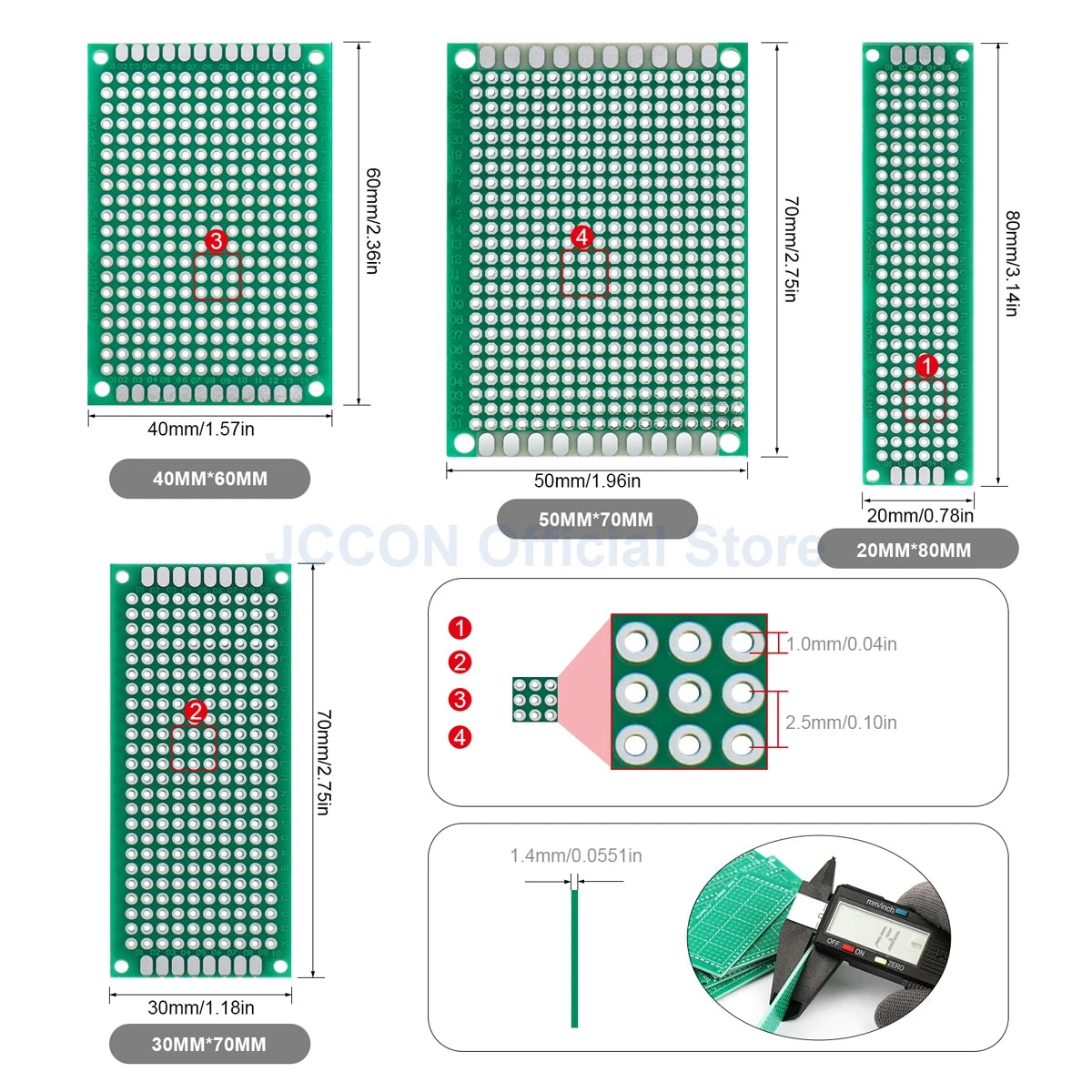 PCB Stripboard Prototype Board Single-Side Universal Prototyping 2x8, 3x7, 4x6, 5x7, 6x8, 7x9, 8x12, 9x10 Soldering