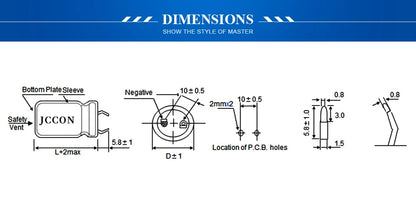 Audio Electrolytic Capacitor 100V 1000uF 2200uF 3300uF 4700uF Low ESR High Frequency for Hifi Amplifier Speaker