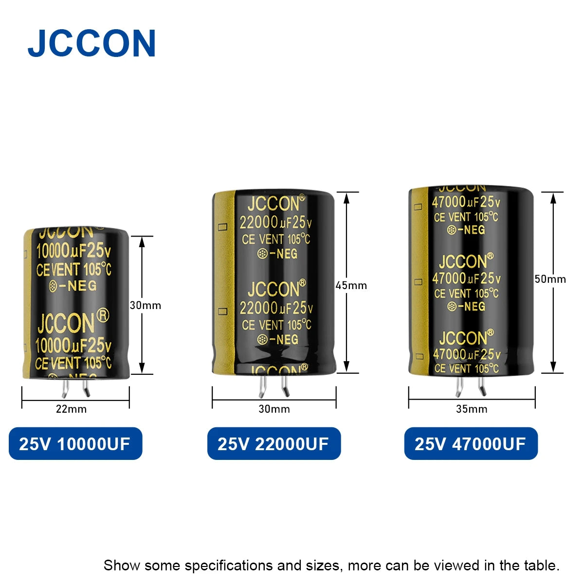Audio Electrolytic Capacitor 35V 10000uF 22000uF 47000uF Low ESR High Frequency for Hifi Amplifier Speaker