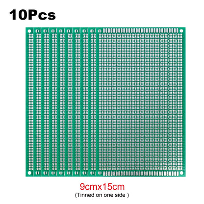 PCB Stripboard Prototype Board Single-Side Universal Prototyping 2x8, 3x7, 4x6, 5x7, 6x8, 7x9, 8x12, 9x10 Soldering