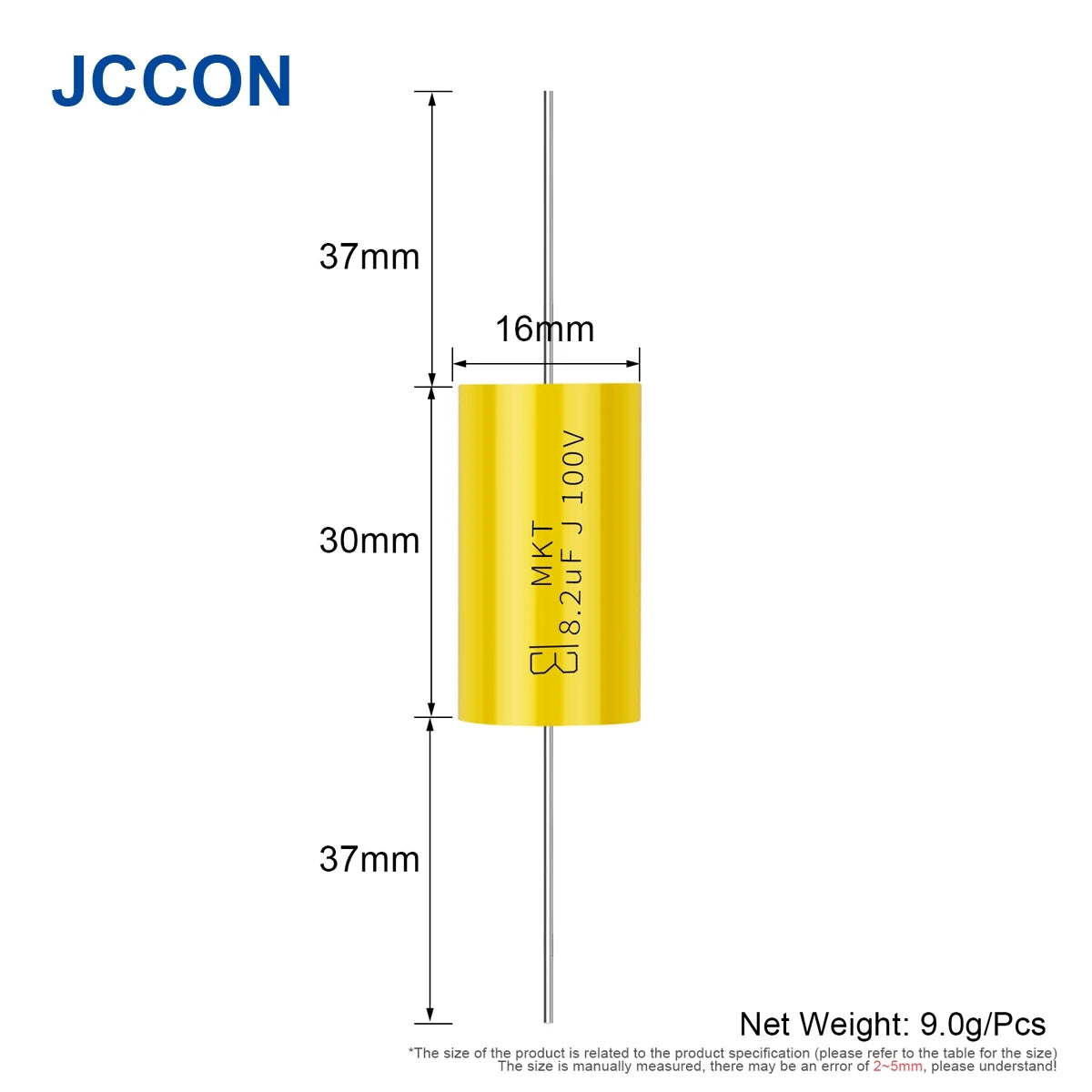 100V Axial Audio Capacitor for HiFi Crossover, Coupling & Frequency-Divided Speaker Applications