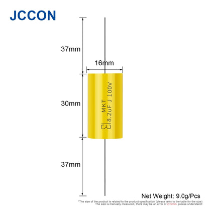 100V Axial Audio Capacitor for HiFi Crossover, Coupling & Frequency-Divided Speaker Applications
