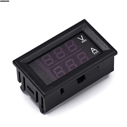 0.28" LED DC Digital Voltmeter Ammeter 2-in-1 12V/24V Panel Volt Amp Gauge Dual Display