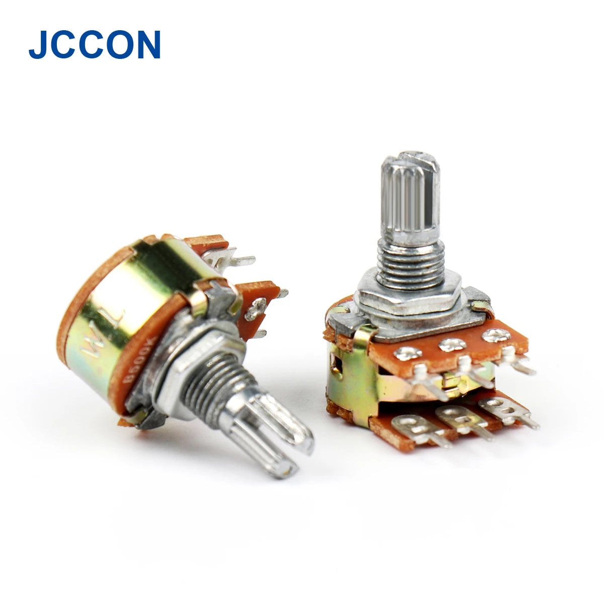 WH148 Dual Stereo Amplifier Potentiometer 1K–500KΩ 6-Pin 15mm Shaft