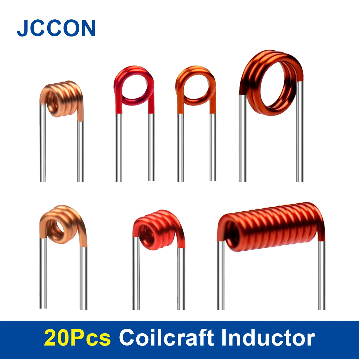 Copper Wire Air Core Inductor Coil for Remote Control and FM Circuit 0.7×3.0mm 1.5T–7.5T