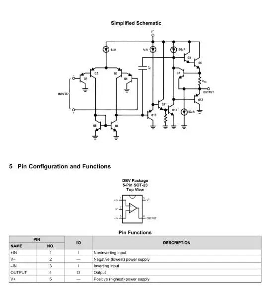 10PCS LM321 SOT23-5 Low-Power Operational Amplifier IC LM321MFX SMD