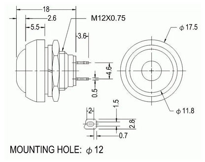 95dB High-Decibel Electronic Buzzer SFM-27 3-24V Intermittent & Continuous Beep Alarm for Arduino