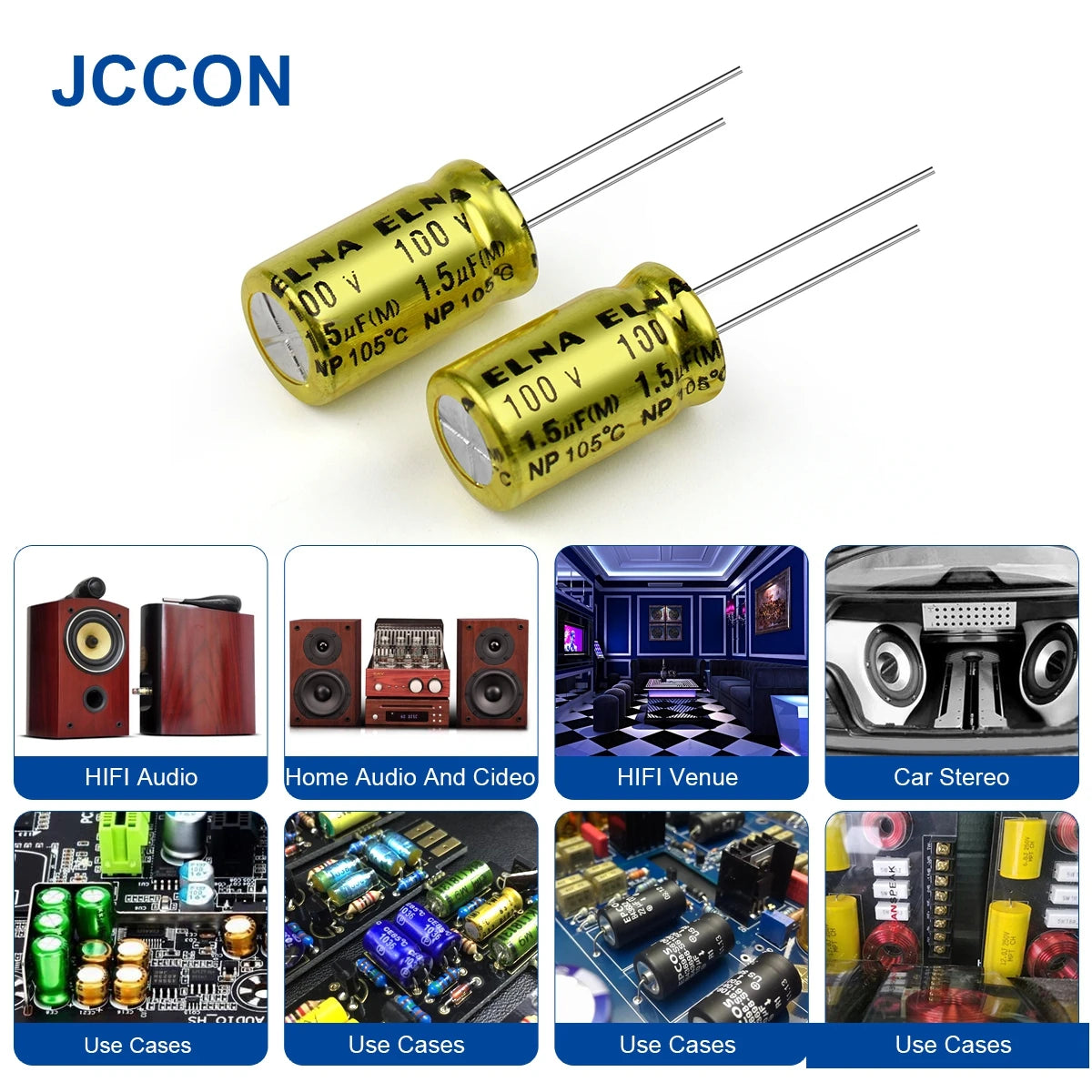 MKP Metal Film Audio Capacitor 100V 1.5µF 2.2µF 3.3µF High-Fidelity HIFI Coupling Frequency