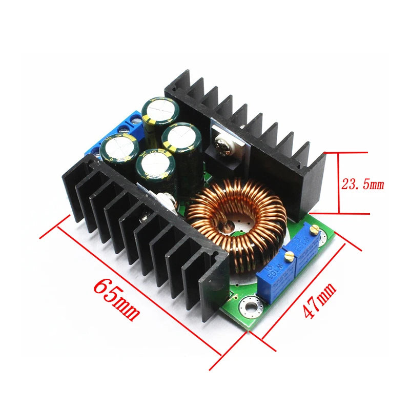 DC-DC Adjustable Boost & Buck Converter 0-100V 10A with Dual Digital Voltmeter and Ammeter