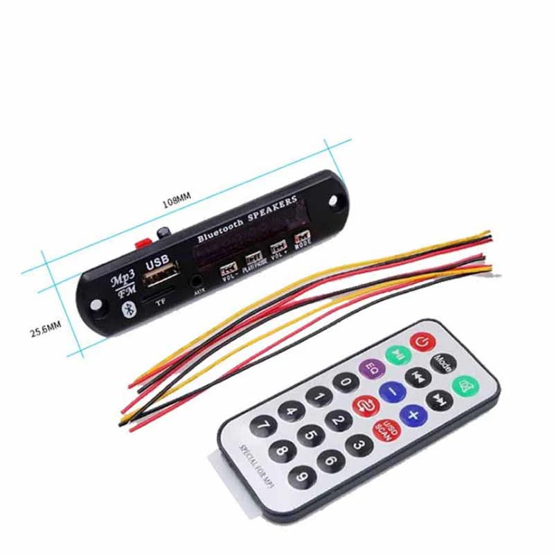 DC 5V Micro USB Bluetooth MP3 Decoder Audio Board with LCD Display FM Radio SD Card Module