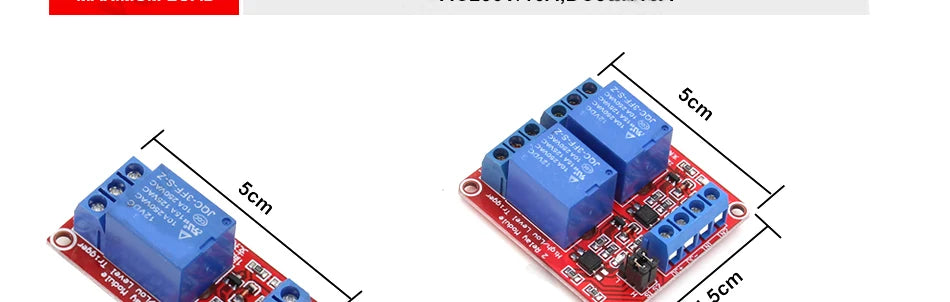 5V 12V 24V Multi-Channel Relay Module Board with Optocoupler for Arduino High/Low Level Trigger
