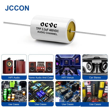 400V MXP Polypropylene Audio Capacitor 1.5µF-10µF for HiFi Frequency Divider & Speaker Applications