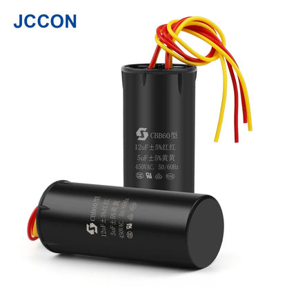 CBB60 Dual Start Capacitor 6µF+4µF for Washing Machine Motors