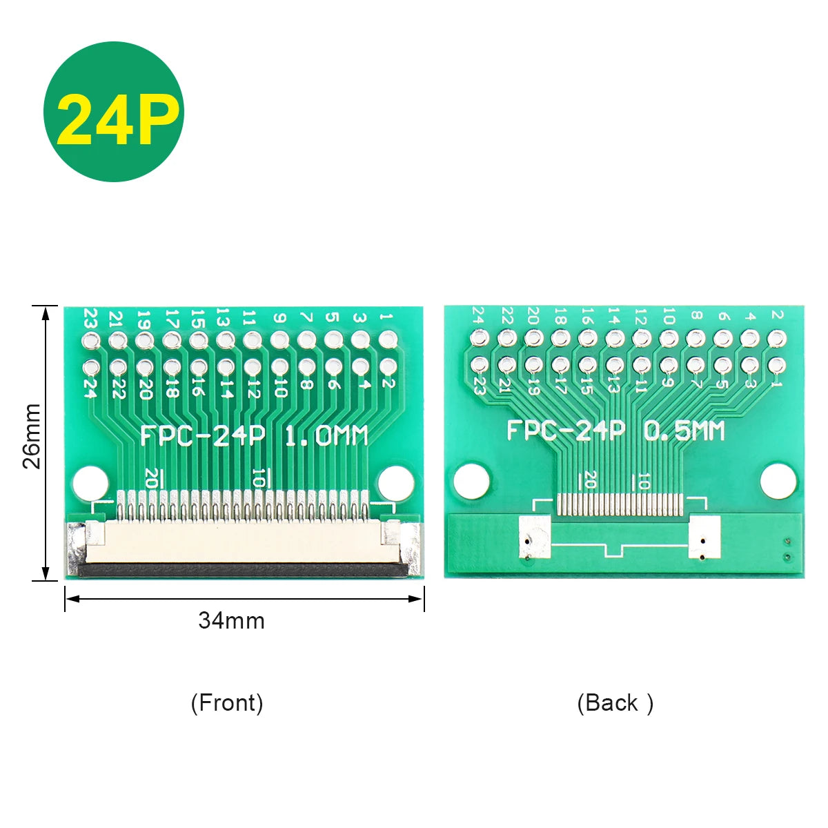 FPC Adapter Plate 6–40Pin to 2.54mm Straight Plug for 1.0mm Cable PCB