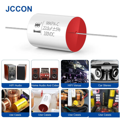100V MKP Metallized Polypropylene Film Audio Capacitor 0.68µF-20µF for HiFi Frequency Divider