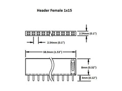 Header Female 1×15 (2-Pack)