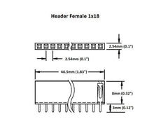 Header Female 1×18 (2-Pack)