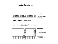 Header Female 1×6 (2-Pack)