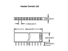 Header Female 1×8 (2-Pack)