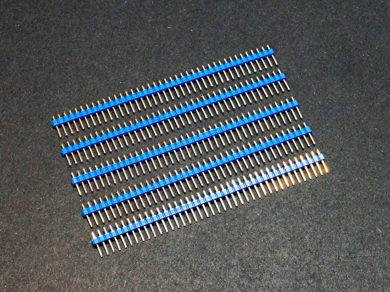 Header Male 1×40 Break-away Blue (5-Pack)