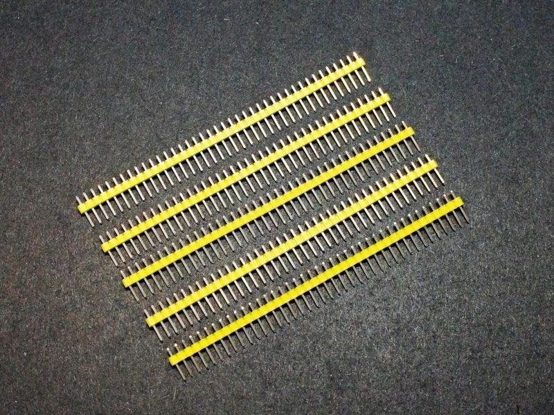 Header Male 1×40 Break-away Yellow (5-Pack)