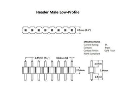 Header Set Low Profile 1×14