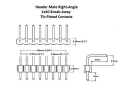 Header Male 1×40 Right-Angle Break-Away (5-Pack)