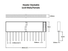 Header Stackable 1×10 (2-Pack)