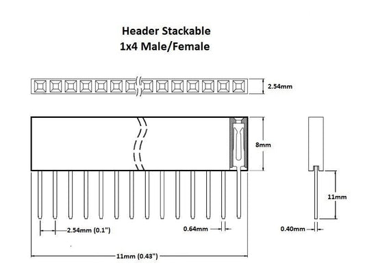 Header Stackable 1×4 (2-Pack)