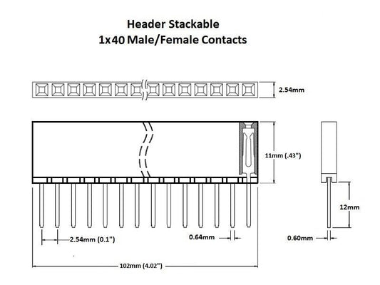 Extra Tall Header Stackable 1×40