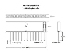 Header Stackable 1×6 (2-Pack)