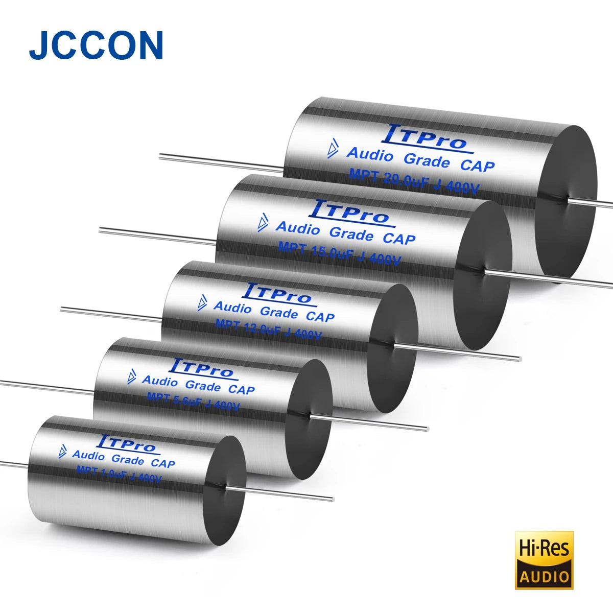 400V MPT MKP Axial Audio Capacitor for HiFi Crossover, Coupling & Frequency-Divided Speaker Circuits