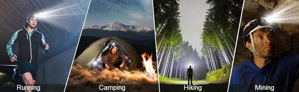 8 Modes Motion Sensor XPE COB LED Headlamp USB Rechargeable