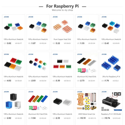Aluminum Heatsink Radiator 14x14x6mm with Thermal Tape for IC Chips, 3D Printer, Raspberry Pi, SSD NVME