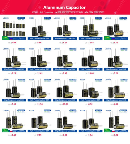 Aluminum Electrolytic Capacitor 63V 2200uF High Frequency Low ESR Low Resistance