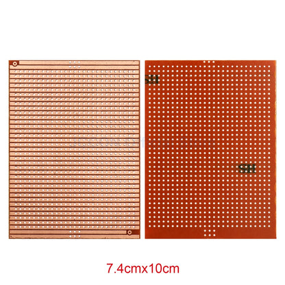 Bakelite PCB Prototype Board Single-Side Copper Experimental Circuit 5x7, 5x10cm Yellow