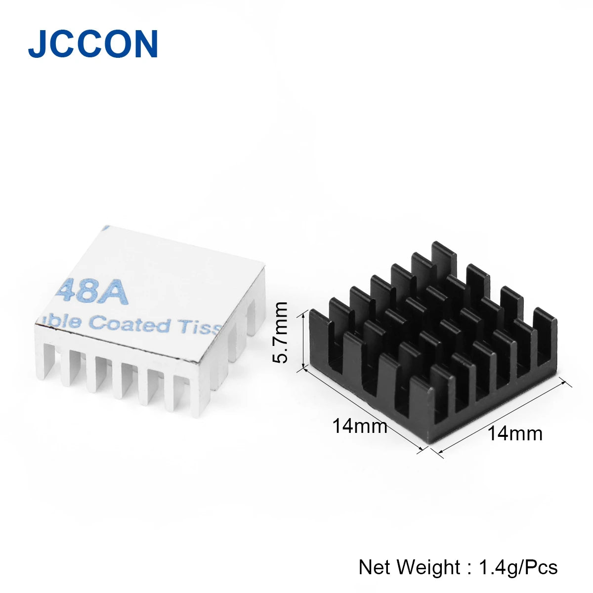 Aluminum Heatsink Radiator 14x14x6mm with Thermal Tape for IC Chips, 3D Printer, Raspberry Pi, SSD NVME