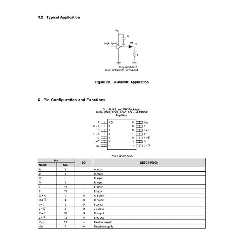 5PCS CD4069UBM Hex Inverter IC SOP-14 CD4069BM High-Performance SMD Logic Chip